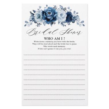 Dusty Blue Slate Navy Floral  Game