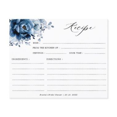 Dusty Blue Slate Navy Floral  Recipe