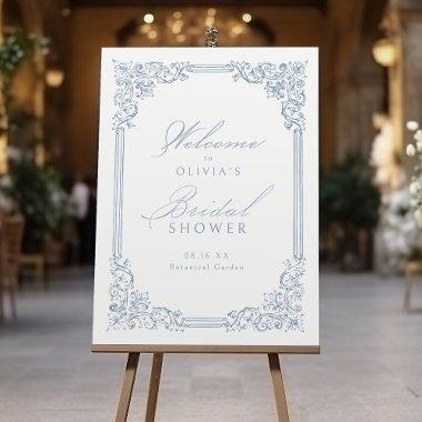 Dusty Blue Vintage Frame Elegant  Foam Board