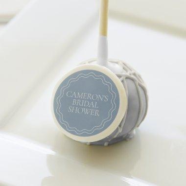 Dusty Blue | Wavy Scallop Border  Cake Pops