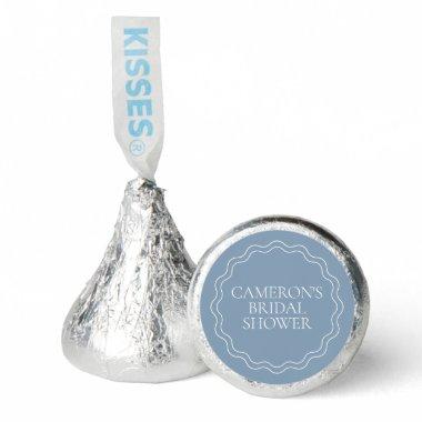 Dusty Blue | Wavy Scallop Border  Hershey®'s Kisses®