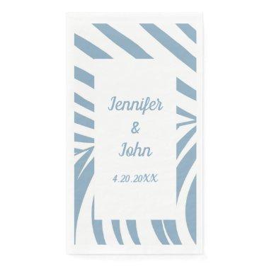 Dusty Blue Wedding Bridal Shower Tropical Palm Paper Guest Towels