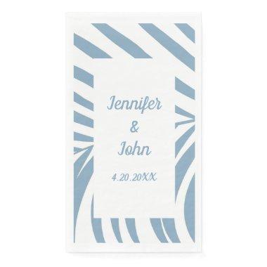 Dusty Blue Wedding  Tropical Palm Paper Guest Towels