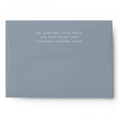 Dusty Blue Wedding Envelope