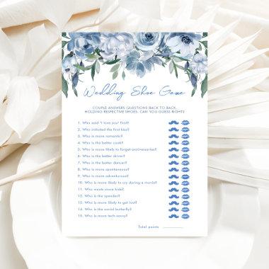 Dusty Blue Wedding Shoe Bridal Shower Game Invitations