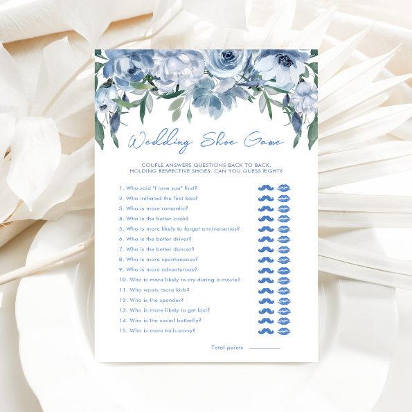Dusty Blue Wedding Shoe Bridal Shower Game Invitations