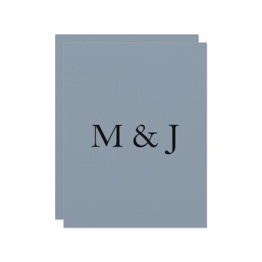 Dusty Blue Weddings Bridal Party Monograms Custom Letterhead