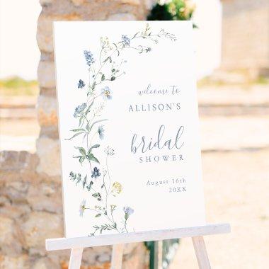 Dusty Blue Wildflower Boho  Welcome Foam Board