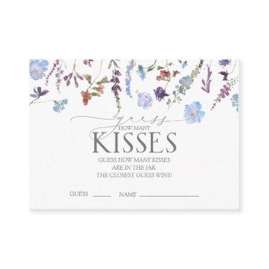 Dusty Blue Wildflower Bridal Shower Game Enclosure Invitations