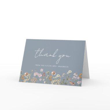 Dusty Blue Wildflower  Thank You