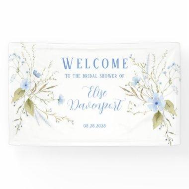 Dusty Blue Wildflower  Welcome Banner