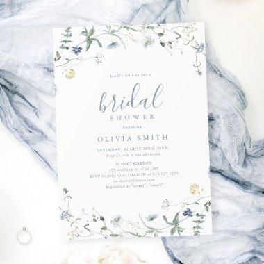 Dusty Blue Wildflower Rustic Boho