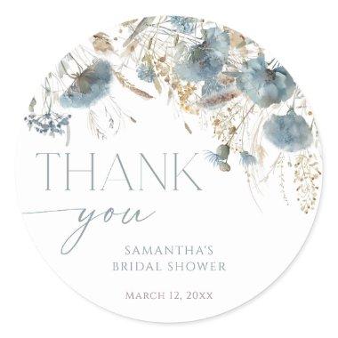 Dusty blue wildflowers boho  stickers