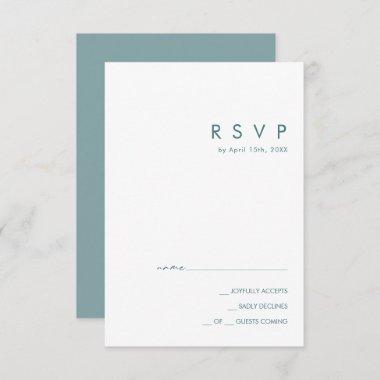 Dusty Boho | Blue and Green RSVP Card