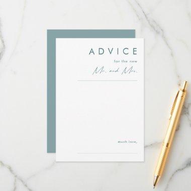 Dusty Boho | Blue and Green Wedding Advice Card
