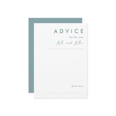 Dusty Boho | Blue and Green Wedding Advice Card