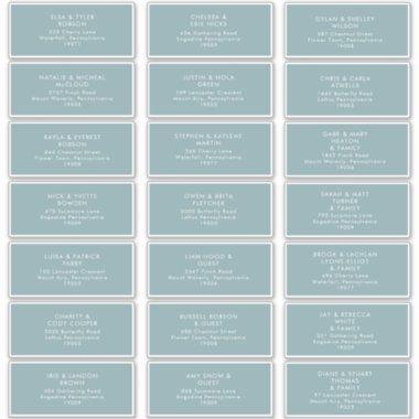 Dusty Boho | Blue Guest Address Labels