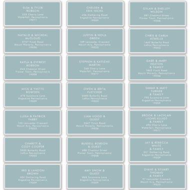 Dusty Boho | Blue Guest Address Labels