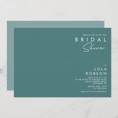 Dusty Boho | Green and Blue Bridal Shower Invitations