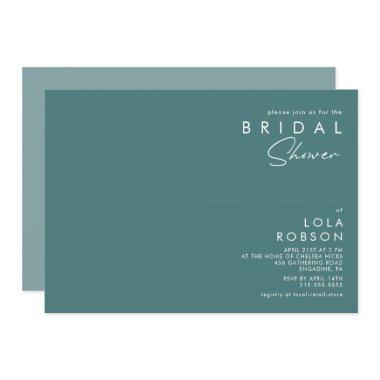 Dusty Boho | Green and Blue Bridal Shower Invitations