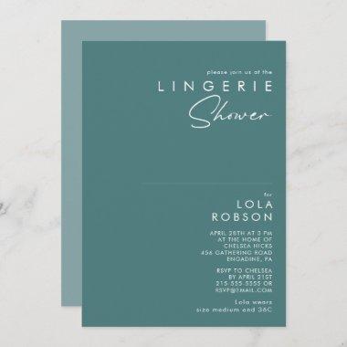 Dusty Boho | Green and Blue Lingerie Shower Invitations
