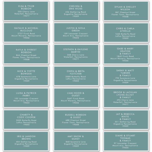 Dusty Boho | Green Guest Address Labels