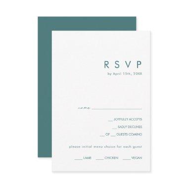 Dusty Boho | Green Menu Choice RSVP Card