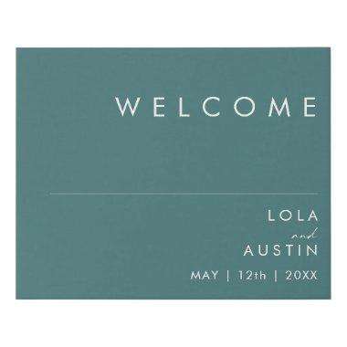 Dusty Boho | Green Welcome Faux Canvas Print
