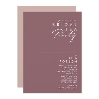 Dusty Boho | Purple and Rose Bridal Tea Party Invitations