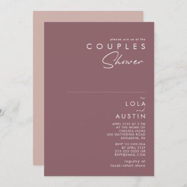 Dusty Boho | Purple and Rose Couples Shower Invitations