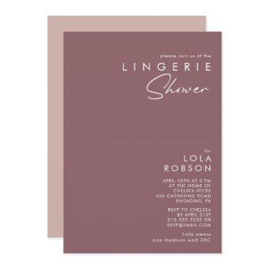 Dusty Boho | Purple and Rose Lingerie Shower Invitations