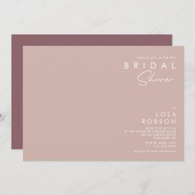 Dusty Boho | Rose and Purple Bridal Shower Invitations