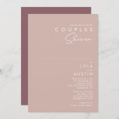 Dusty Boho | Rose and Purple Couples Shower Invitations