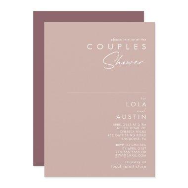 Dusty Boho | Rose and Purple Couples Shower Invitations