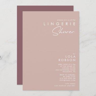 Dusty Boho | Rose and Purple Lingerie Shower Invitations