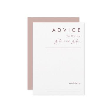 Dusty Boho | Rose and Purple Wedding Advice Card