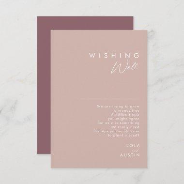 Dusty Boho | Rose and Purple Wedding Wishing Well Enclosure Invitations