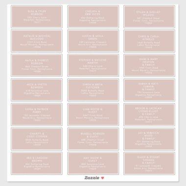Dusty Boho | Rose Guest Address labels
