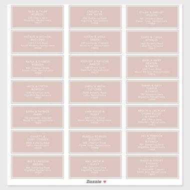 Dusty Boho | Rose Guest Address labels