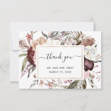 Dusty Floral Thank You Invitations | Budget Flyer