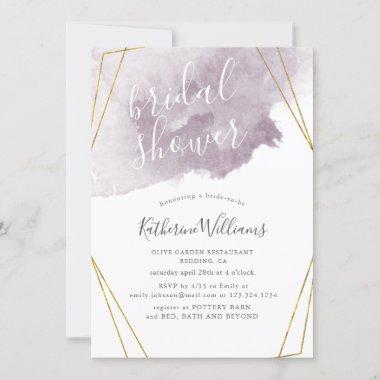 Dusty Gold and Mauve ⎥ Bridal Shower Invitations