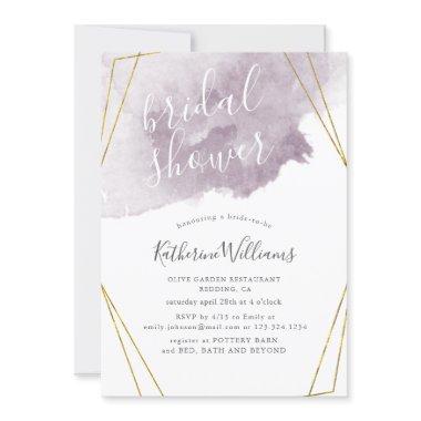 Dusty Gold and Mauve ⎥ Bridal Shower Invitations