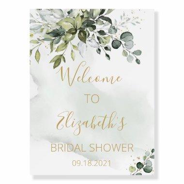 Dusty Green Eucalyptus Bridal Shower Welcome Sign