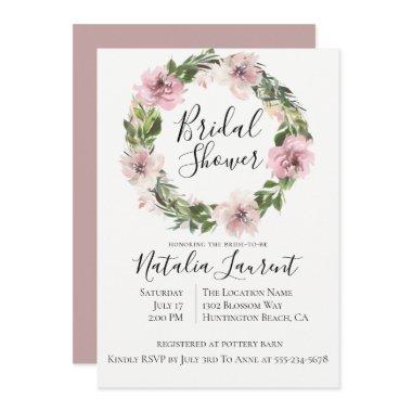 Dusty Mauve Floral Wreath