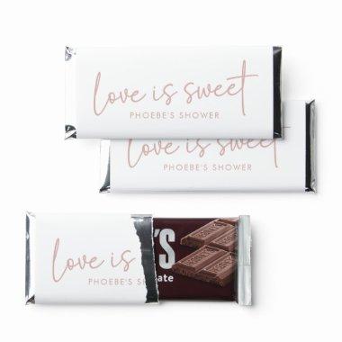 Dusty Pink and White Script  Large Hershey Bar Favors