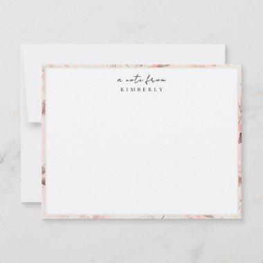 Dusty Pink Blush Floral Personalized Stationery No Note Invitations