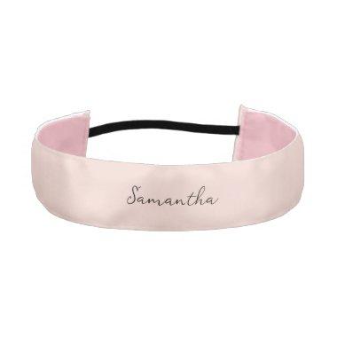 Dusty Pink Custom Name Athletic Headband