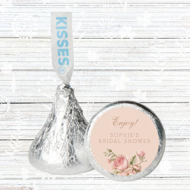 Dusty Pink Floral Roses Bridal Shower Hershey®'s Kisses®