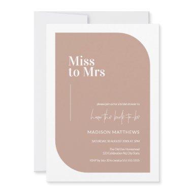 Dusty Pink Minimal Miss Mrs