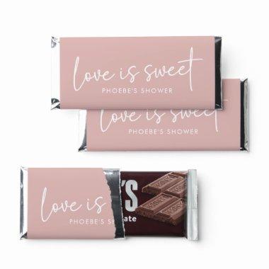 Dusty Pink Minimalist Script  Large Hershey Bar Favors